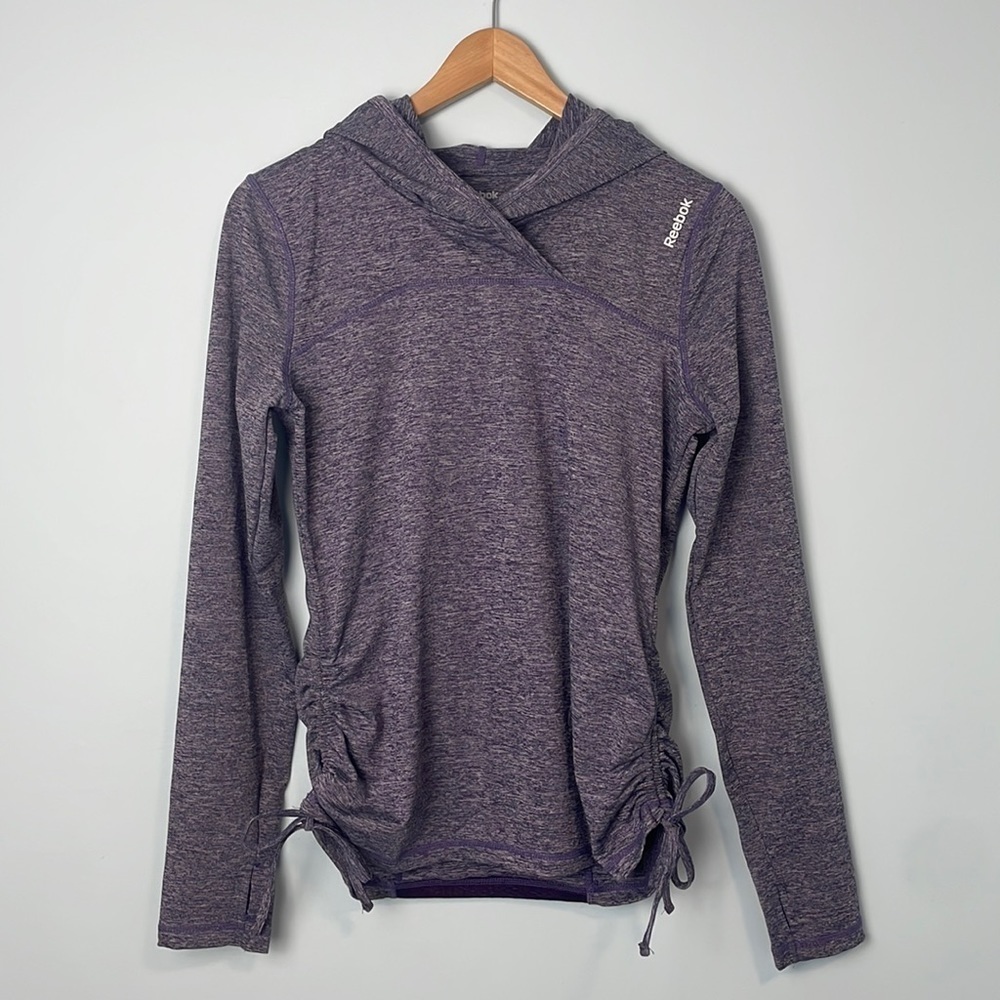 Reebok Lightweight Hoodie Purple with Side Cinch Size Medium